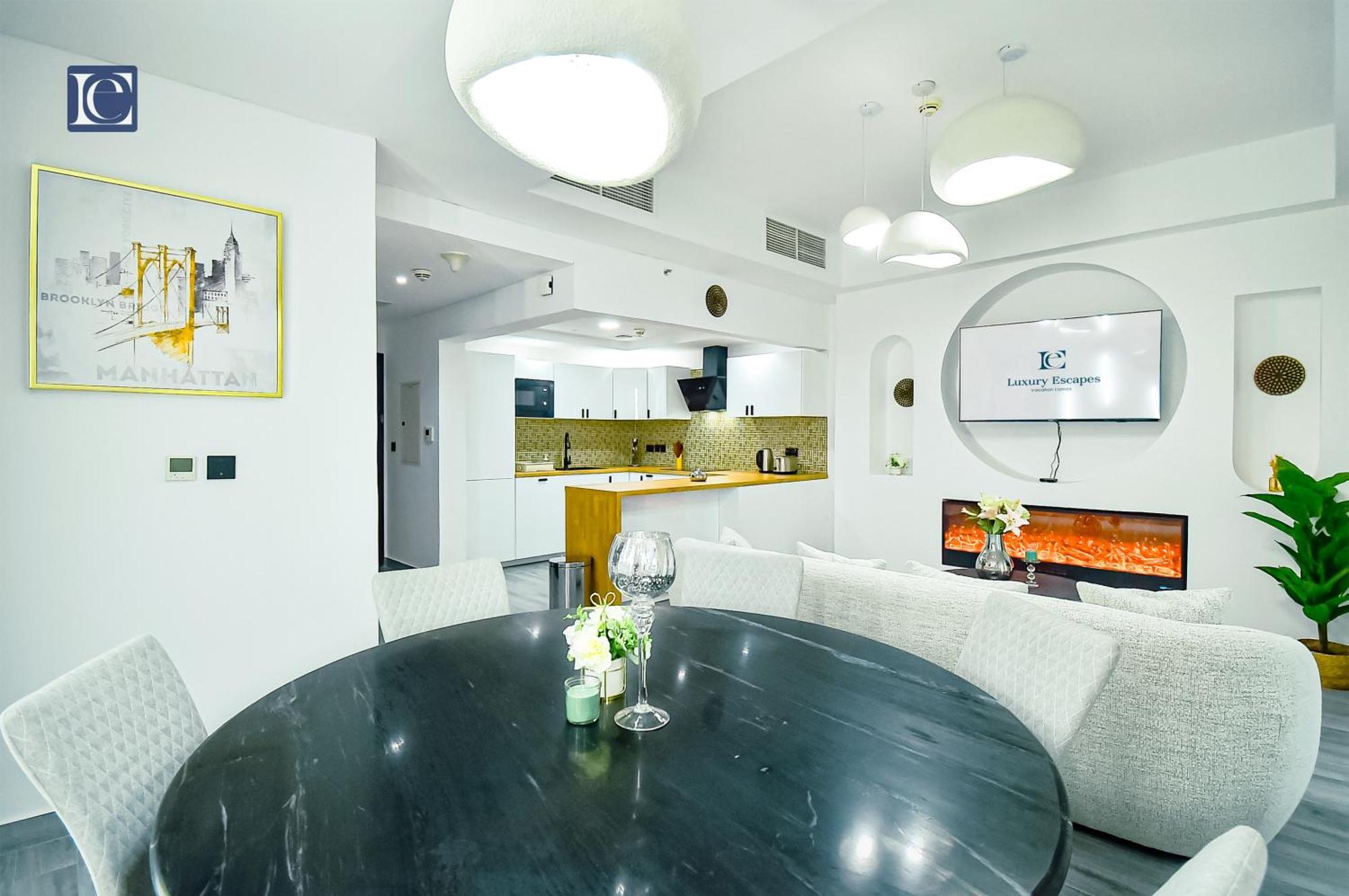Luxury Escapes - Elegant 3br With 4 Balconies In 29 Blvd شقة دبي
